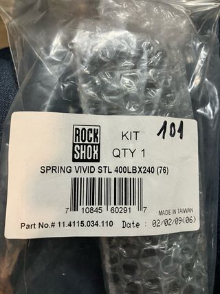 RockShox Vivid Coil Spring 400lb x 240mm