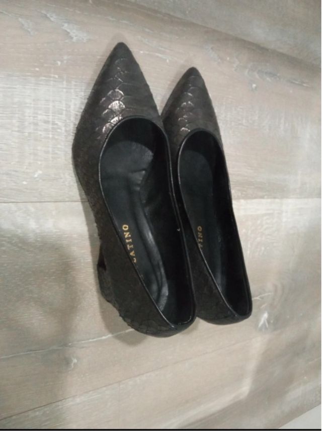 Zapatillas Talla 37 Platino Piel Serpiente