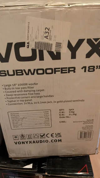 Subwoofer Vonyx SMW18 1000W 18