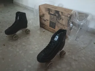 Patines de cuatro ruedas, negros, KRF School, n°39