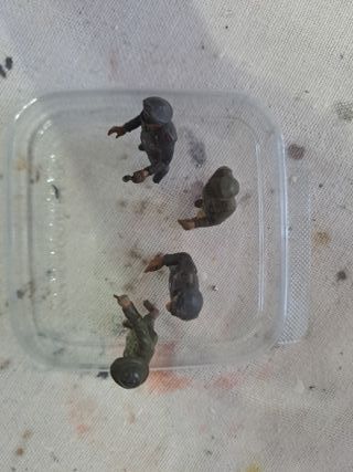 4 Soldatini Tamiya Tedeschi Plastica Colorati