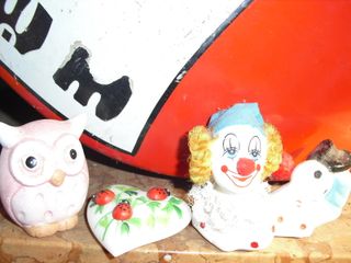 Clown Gufo Statuette Ceramica Soprammobili Offerta