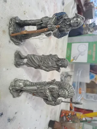 3 Soldatini Indiani Acciaio Puro