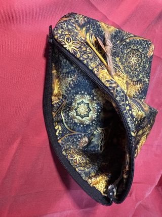 Set 2 pochette fantasia dorata Handmade vintage