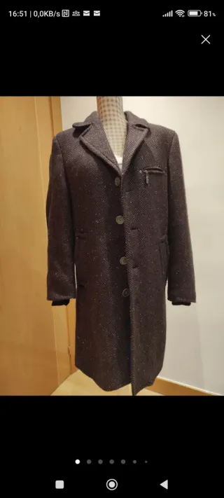 Abrigo vintage/retro tweed