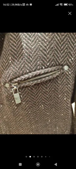 Abrigo vintage/retro tweed