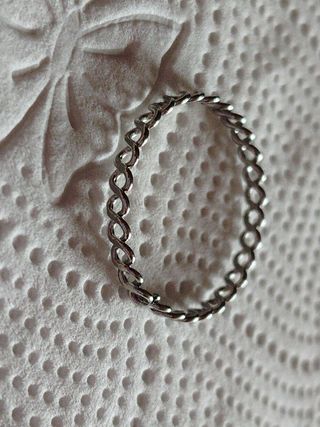 Conjunto de 3 anillos plateados