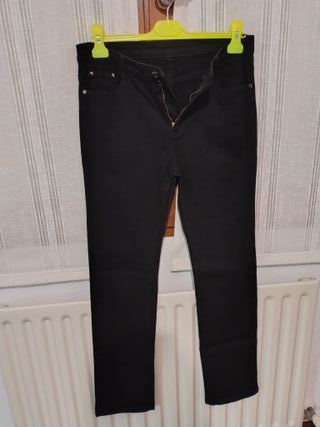 Pantalón mujer vaquero negro elástico