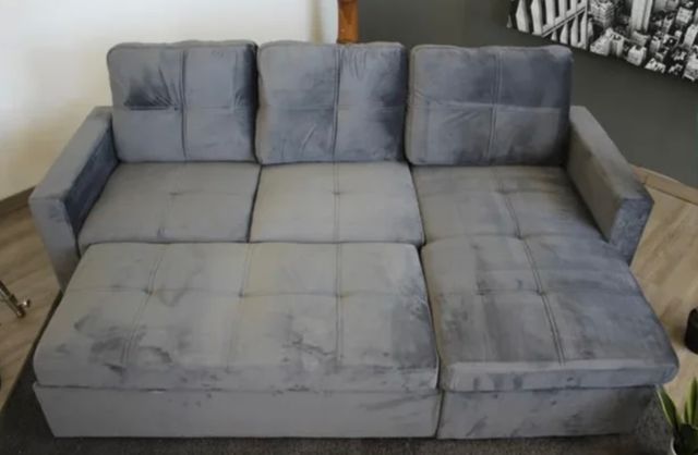 GRATIS ENVIO!! Sofá Cama Azul con Arcón