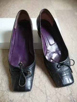 Scarpe donna vera pelle nere 35