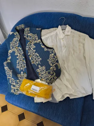 Traje Fallero Azul con Chaleco y Camisa