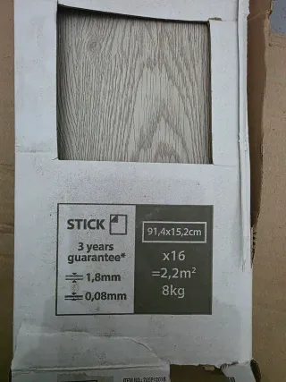 Láminas PVC Autoadhesivas 91.4x15.2cm (6 uds)
