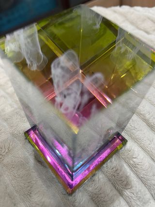 Pisapapeles Virgen de Lourdes Cristal Grabado