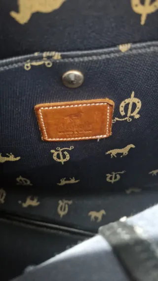 Mochila El Caballo azul y marrón