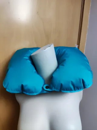 Cojín Reposacabezas Inflable Azul Nuevo estrenar 