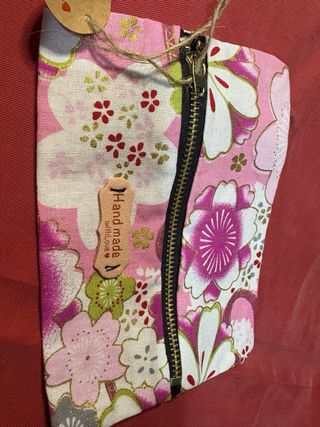 Pochette mini handmade orientale vintage rosa fior