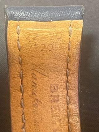 Breitling 22mm Cinturino in pelle blu