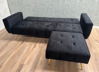 PORTE GRATIS!! Sofá Cama Azul con Puff