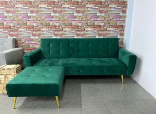 PORTE GRATIS!! Sofá Cama Azul con Puff