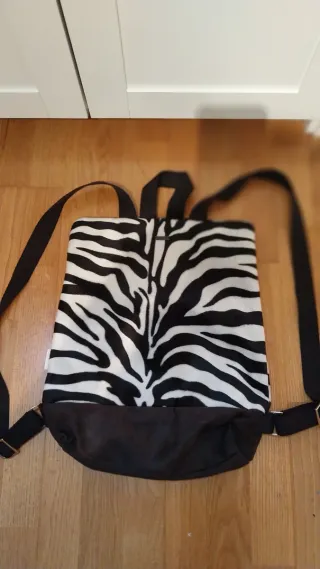 Mochila hecha a mano cebra