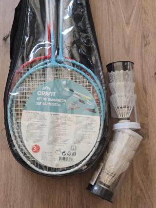 Set Bádminton Crivit 4 Raquetas + Red