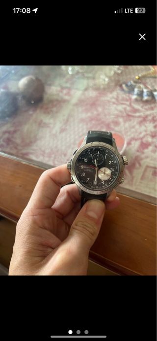 Reloj Hamilton Negro y Plateado