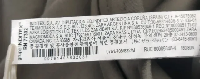 Zara Pantaloni Tuta Jogger con zip taglia M