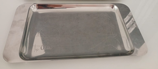 Vassoio Vintage Motta Acciaio Inox Inciso