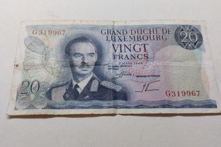 Banconota 20 Franchi Lussemburgo 1966