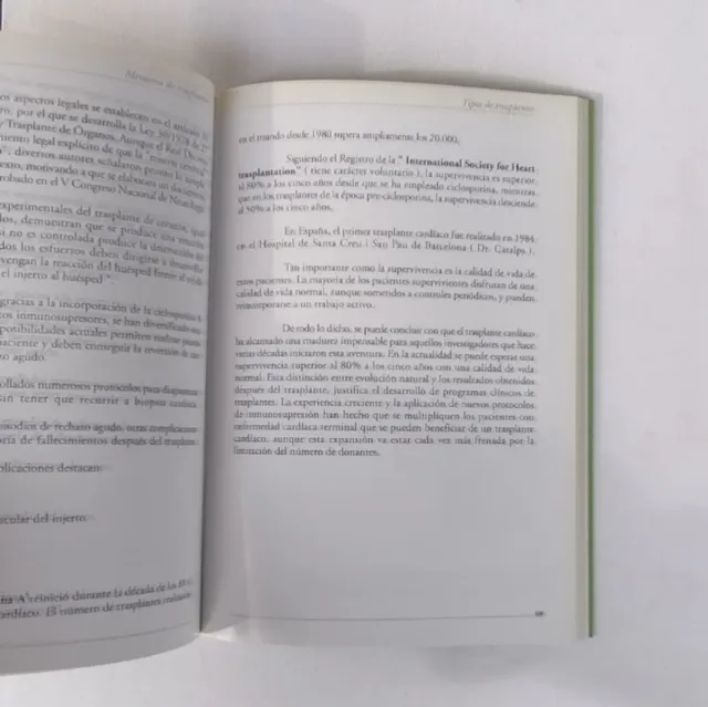 Experiencias de un trasplantado. Memoria de traspl