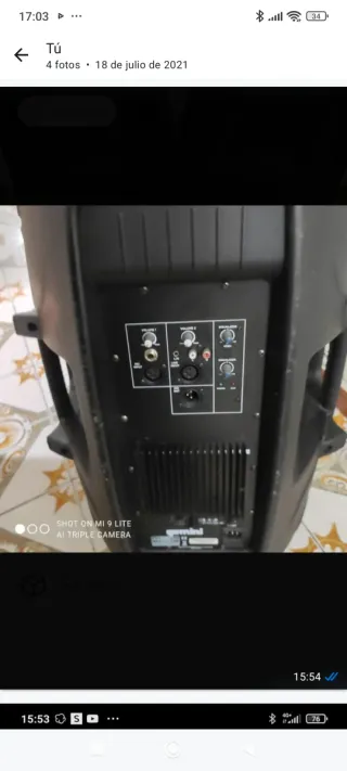 Pareja de altavoces autoamplificados negros gemini