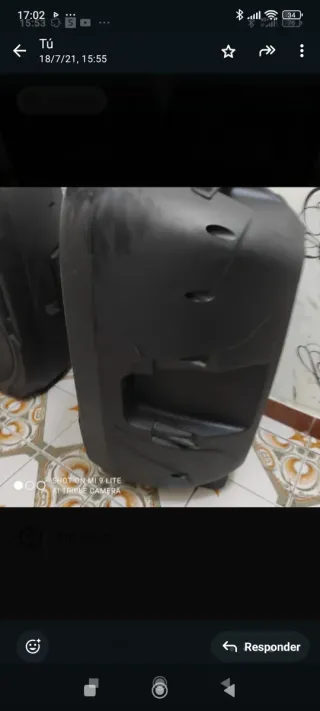 Pareja de altavoces autoamplificados negros gemini