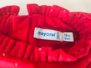 Vestido Mayoral niña rojo terciopelo