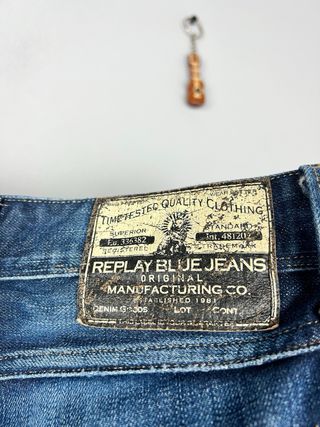 Replay Jeans FC Barcelona Azules Pantalones denim