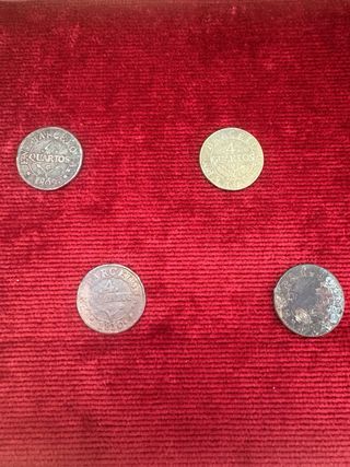 4 Monedas cobre 4 Quartos, Jose Napoleon 1809-1812