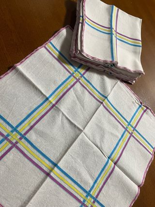 12 Tovaglioli a Quadri Multicolore