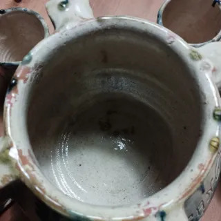 Juego Cerámica Sangría Azul y Blanco