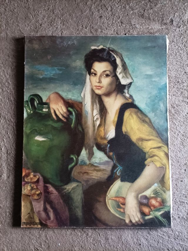 Cuadro Mujer con Tinaja Fco Rivera