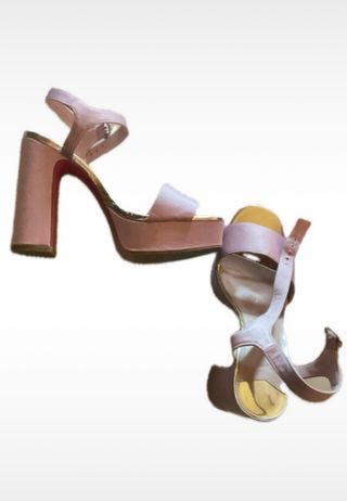 Tacones Rosa y Dorado