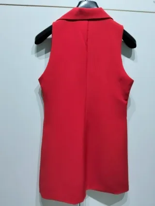 Gilet lungo donna rosso taglia S/M