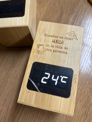 Porta lapicero de madera con frase
