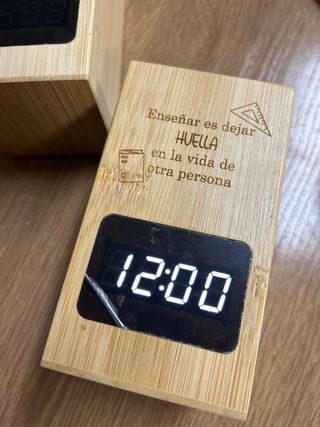 Porta lapicero de madera con frase