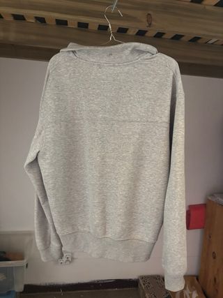 Sudadera Zara Gris Media Cremallera