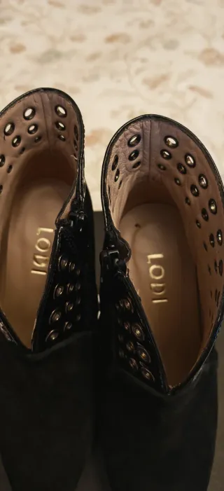 Botines Lodi Ante Negro Talla 36