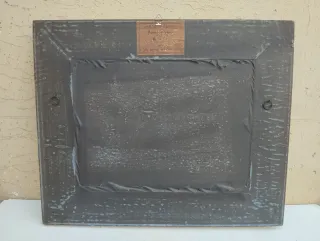 Antico quadro dipinto olio tavola paesaggio rurale