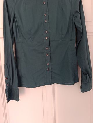 Blusa verde Mango manga larga