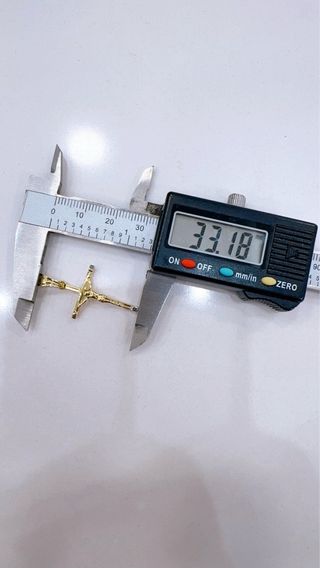 Ciondolo croce in oro 18kt 750 bicolore