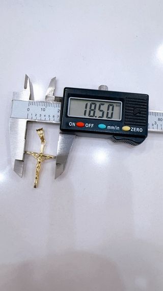 Ciondolo croce in oro 18kt 750 bicolore