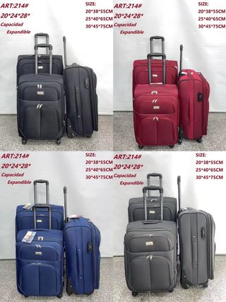 Oferta juego 3 maletas extensible nueva tela