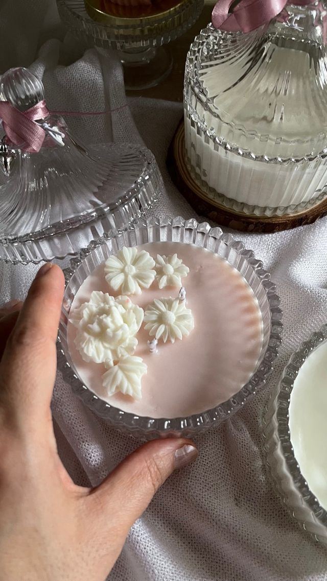 Velas- Flores de Cristal